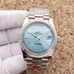 High Quality Swiss Rolex DayDate 2 Light Blue Watch 40mm Case